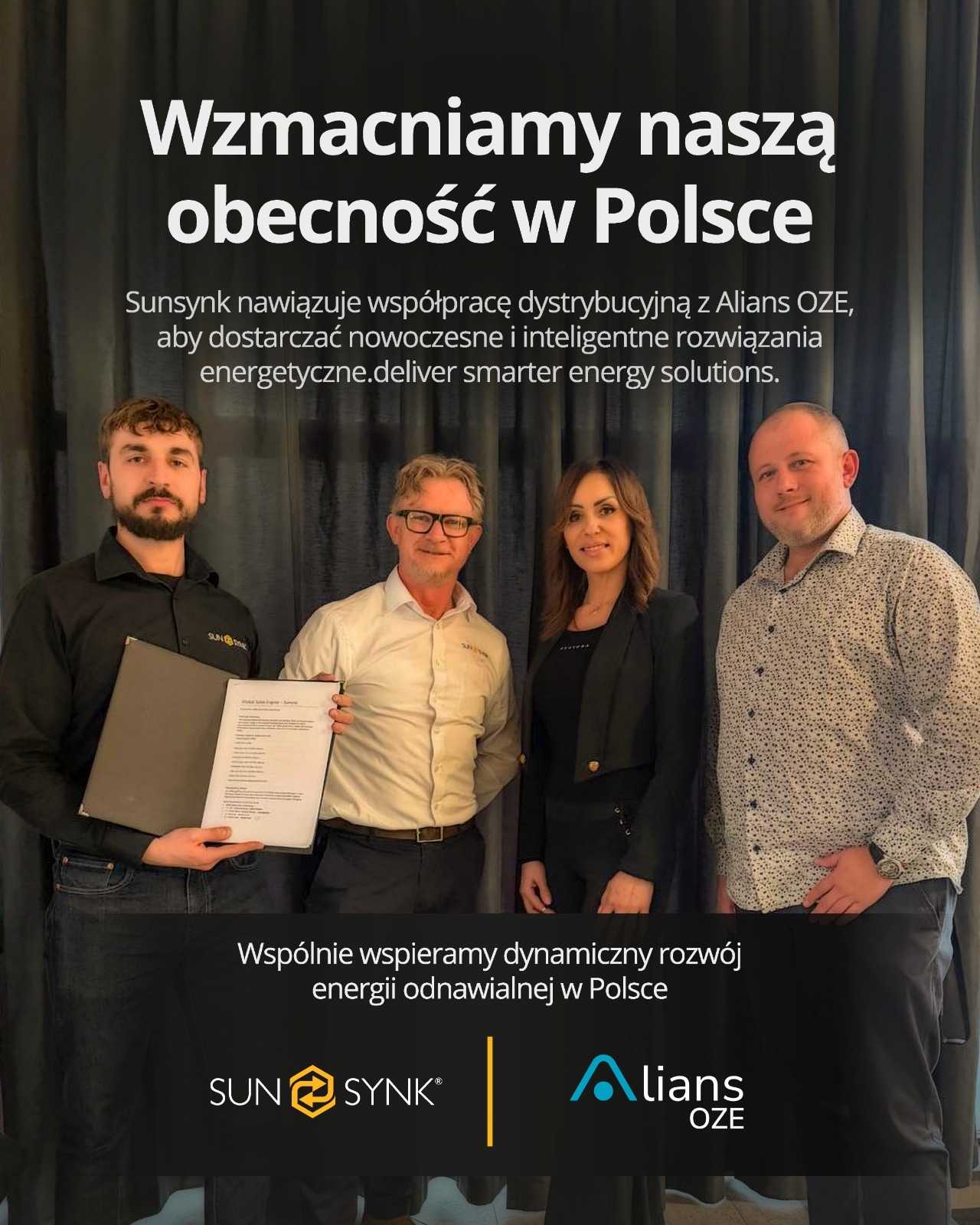 Alians-OZE rozpoczyna strategiczną współpracę z Sunsynk. Nowy krok w rozwoju nowoczesnej energetyki w Polsce